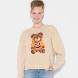 Grayson Threads Cream Sweater with Teddy Bear Design